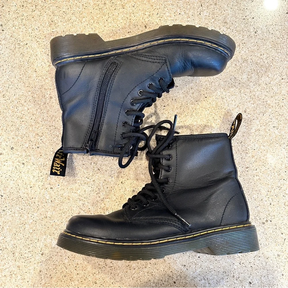 Dr.Martens JUNIOR 1460 SOFTY T LEATHER LACE‎ UP BOOTS Youth 1